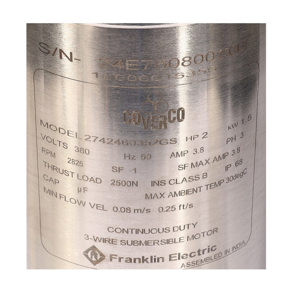 COVERCO By FRANKLIN ชุดปั๊มบาดาล 4ADE3-20-20 2HP 380V_5