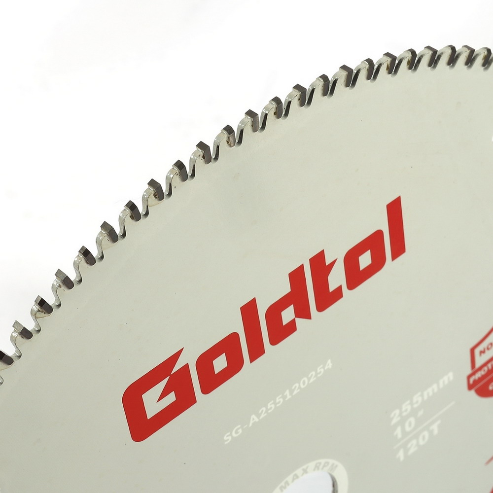 GOLDTOL ใบเลื่อยวงเดือนตัดอลูมิเนียม 10 นิ้ว 120 ฟัน_2