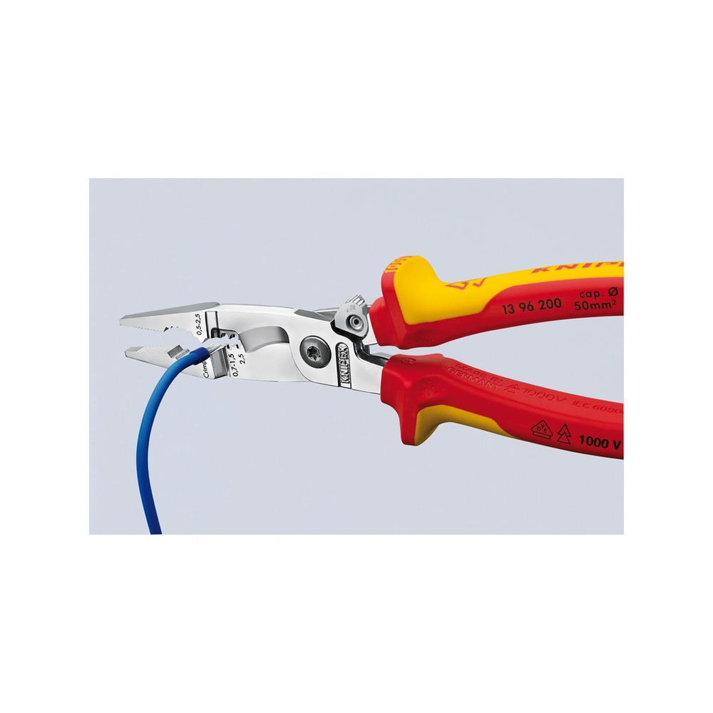 KNIPEX 13 96 200 คีมปากรวมติดตั้งระบบไฟฟ้า (มีตัวล็อค)200 มม_4