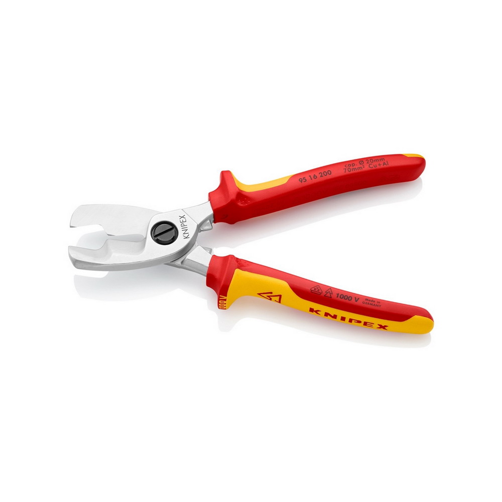KNIPEX 95 16 200 กรรไกรตัดสายไฟแบบคมตัดคู่ ขนาด 200 มิล_1