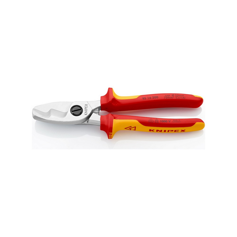 KNIPEX 95 16 200 กรรไกรตัดสายไฟแบบคมตัดคู่ ขนาด 200 มิล_6
