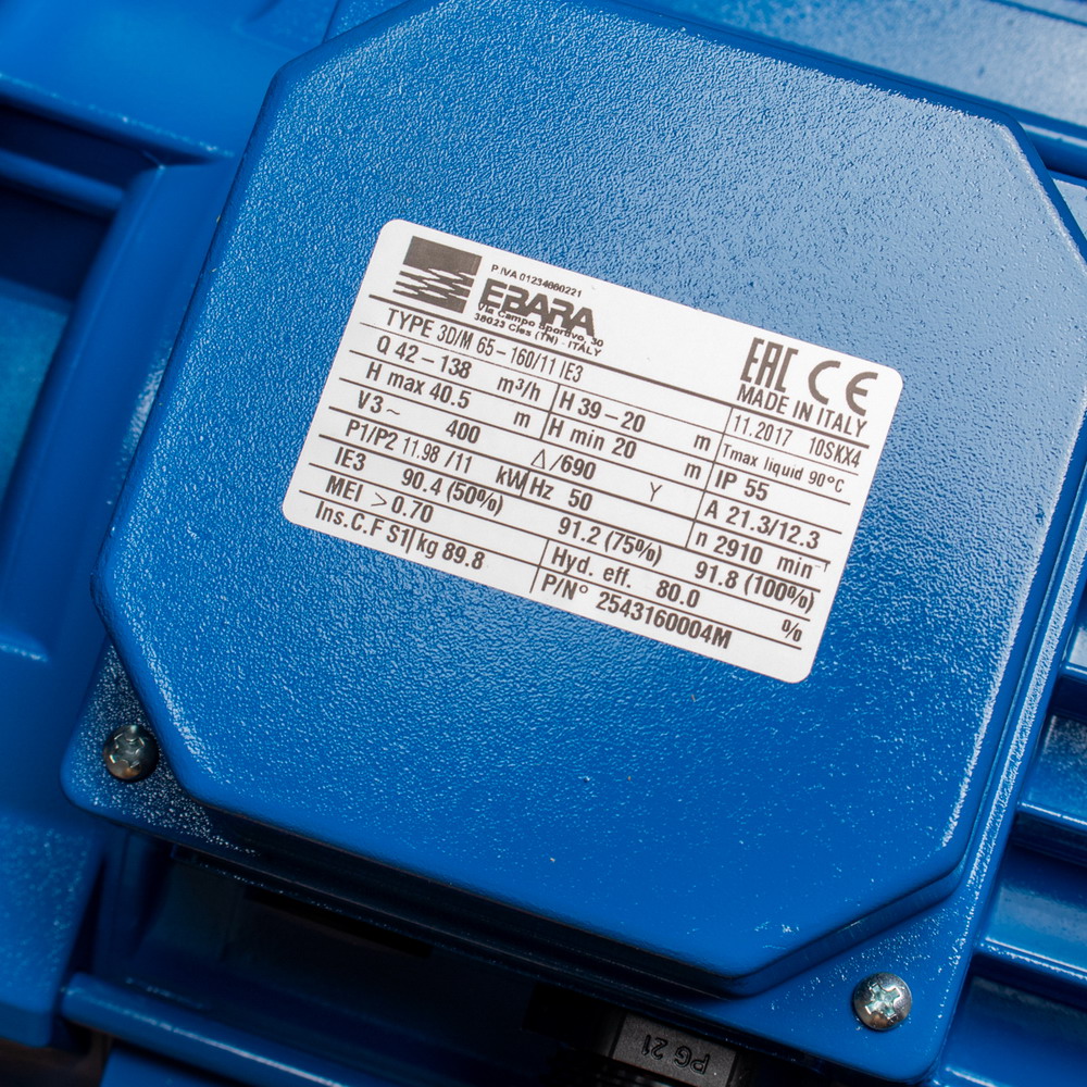 EBARA 3D 65-160-11 ปั๊มน้ำหอยโข่งเหล็กหล่อ 15HP 380V_3