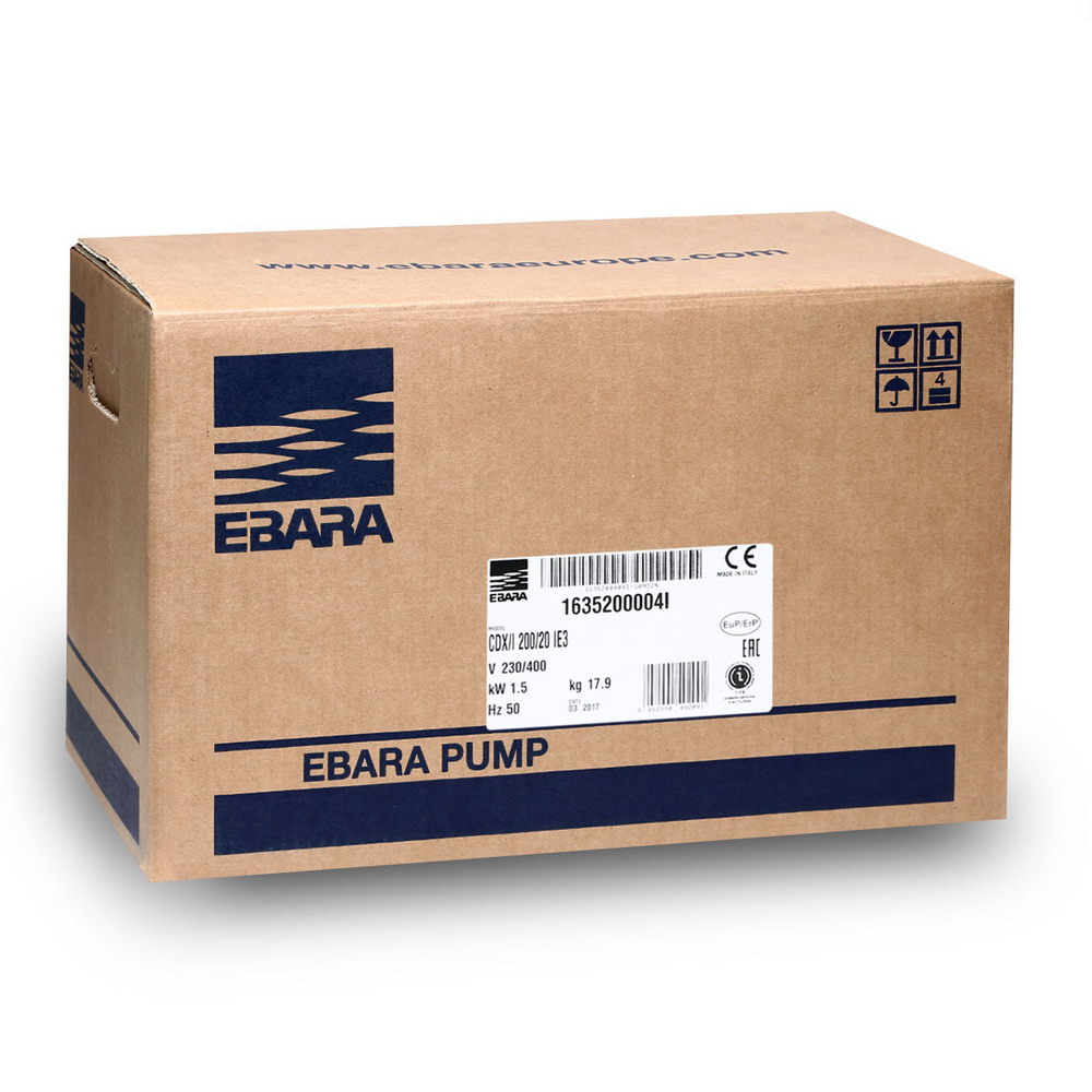 EBARA CDX-200-20 ปั๊ม SS304 ใบพัดเดี่ยว 2HP_4