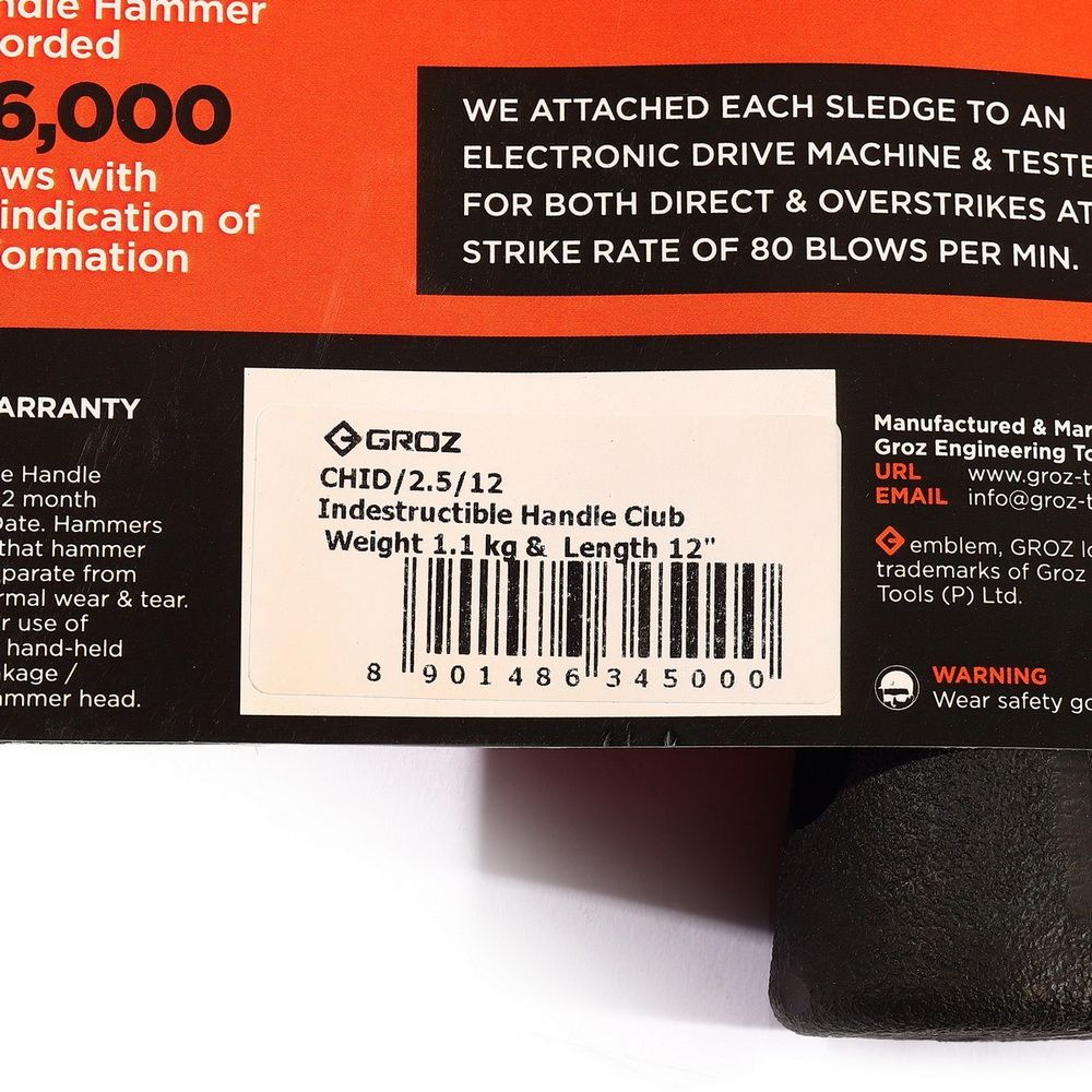 GROZ CHID-2-5-12 ค้อนปอนด์ 2-5 ปอนด์ ด้ามยาว 12 นิ้ว_3