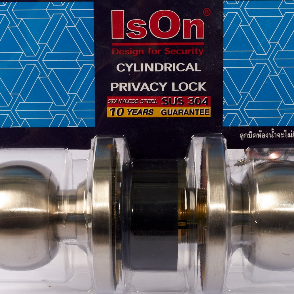 ISON 8013-SS-BK ลูกบิดประตูห้องน้ำ หัวกลม วัสดุสเตนเลส 304_1