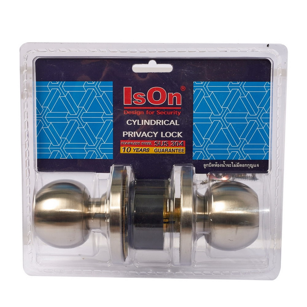 ISON 8013-SS-BK ลูกบิดประตูห้องน้ำ หัวกลม วัสดุสเตนเลส 304_4