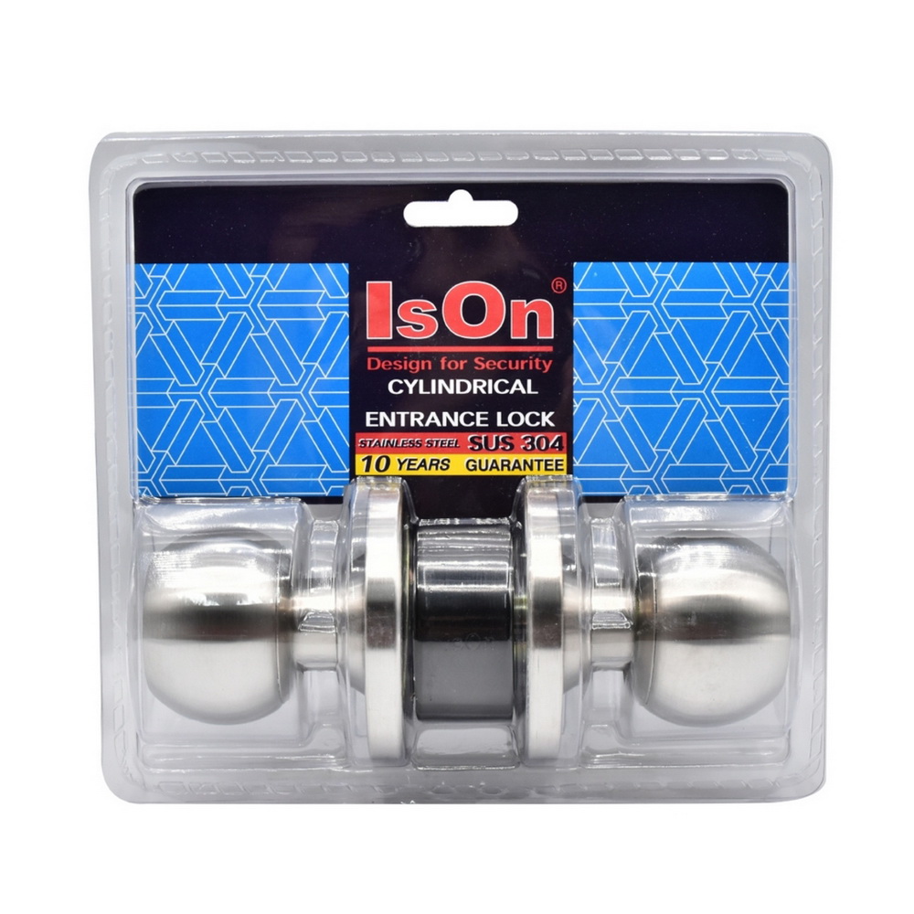 ISON 8013-SS ลูกบิดประตู หัวกลม จานใหญ่ วัสดุสเตนเลส 304_1