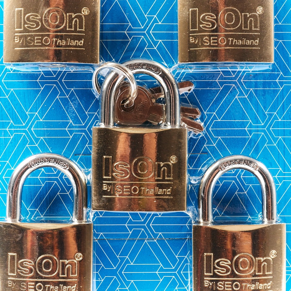 ISON KA-38-5 ชุดกุญแจสปริงเหล็กคีย์อะไลท์ 5 ตัว สีทอง 38 มม_1