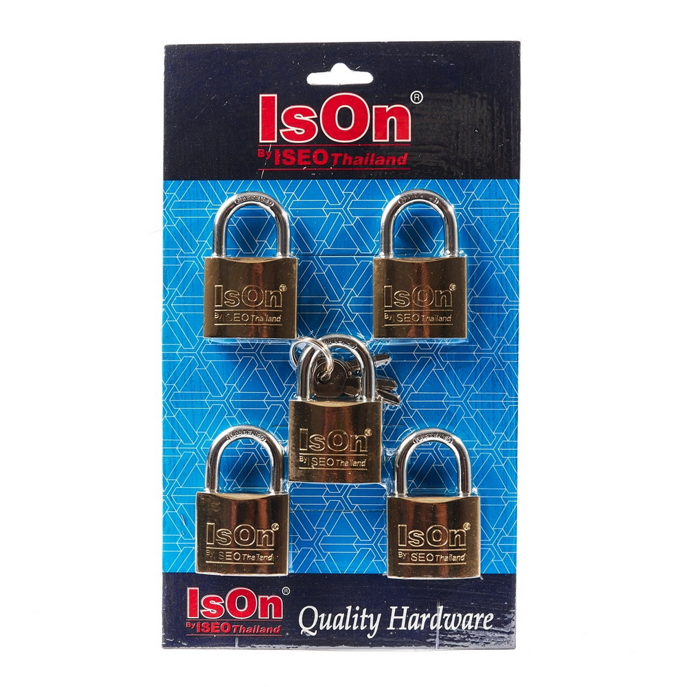 ISON KA-38-5 ชุดกุญแจสปริงเหล็กคีย์อะไลท์ 5 ตัว สีทอง 38 มม_5