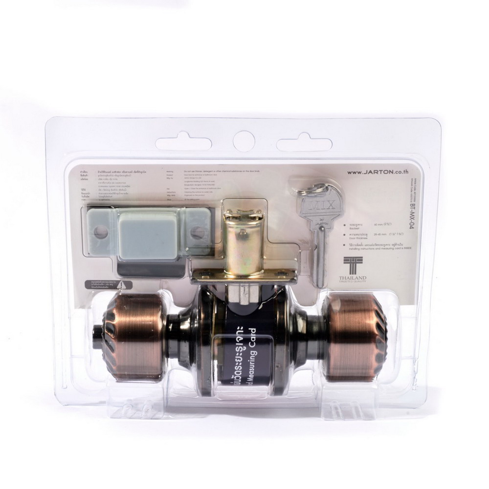 MIX MXC-5600-AC ลูกบิดประตูหัวมะยม ระบบห้องทั่วไป สีรมแดงดำ_2