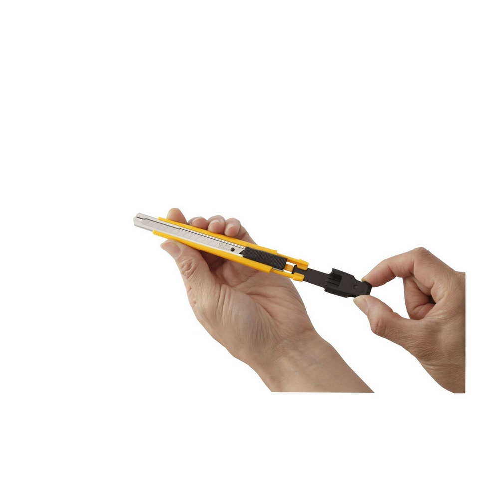 OLFA A-1 คัตเตอร์ ขนาด 9 มม ด้ามจับสเตนเลสหุ้มพลาสติก_1