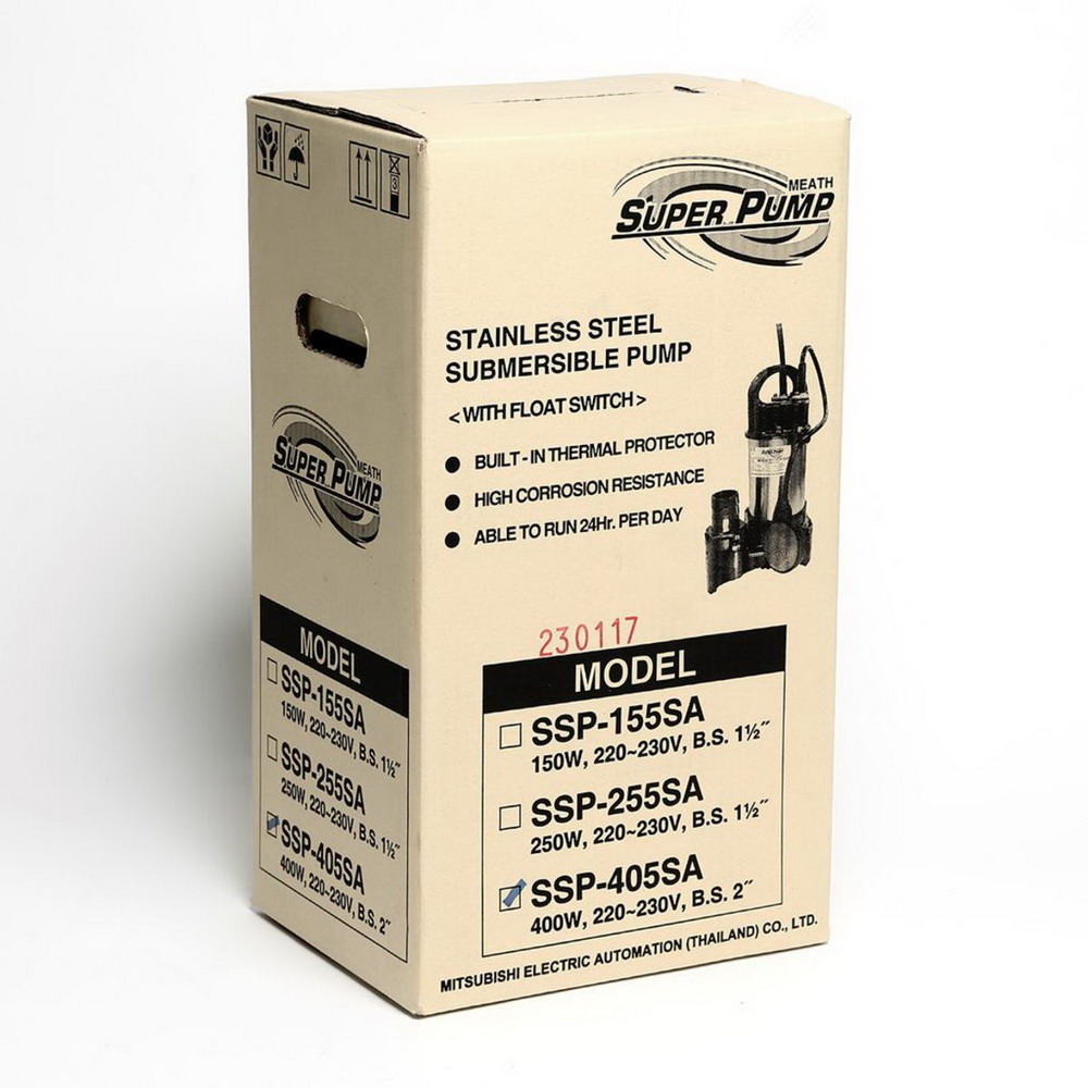 MITSUBISHI SSP-405SA ปั๊มแช่แสตนเลส มีลูกลอย 1-2HP 220V_4