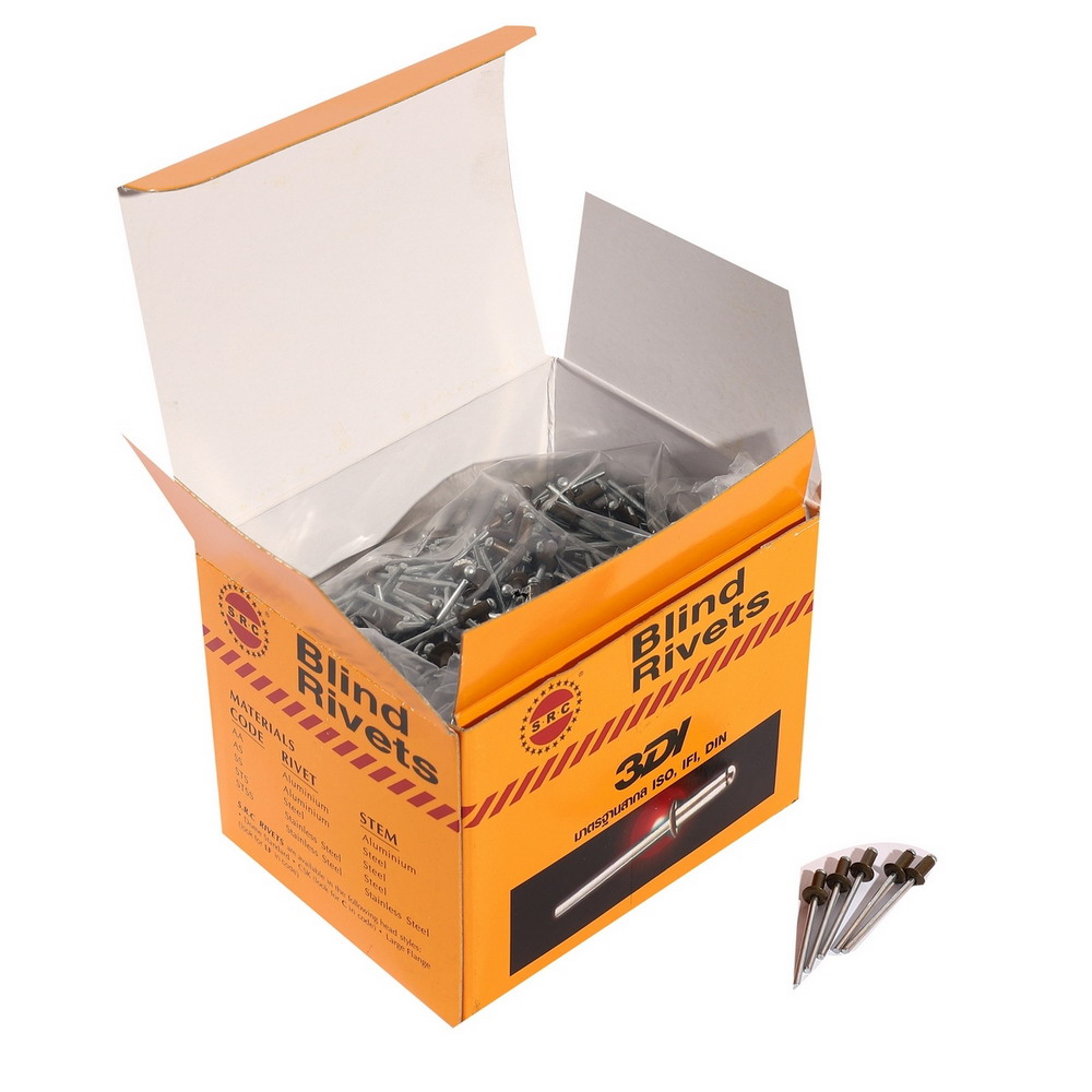 3DI ตะปูยิงรีเวท เบอร์ 4-3 ขนาด 3-2x8มม ระยะยืด 3-5 มมสีชา_2