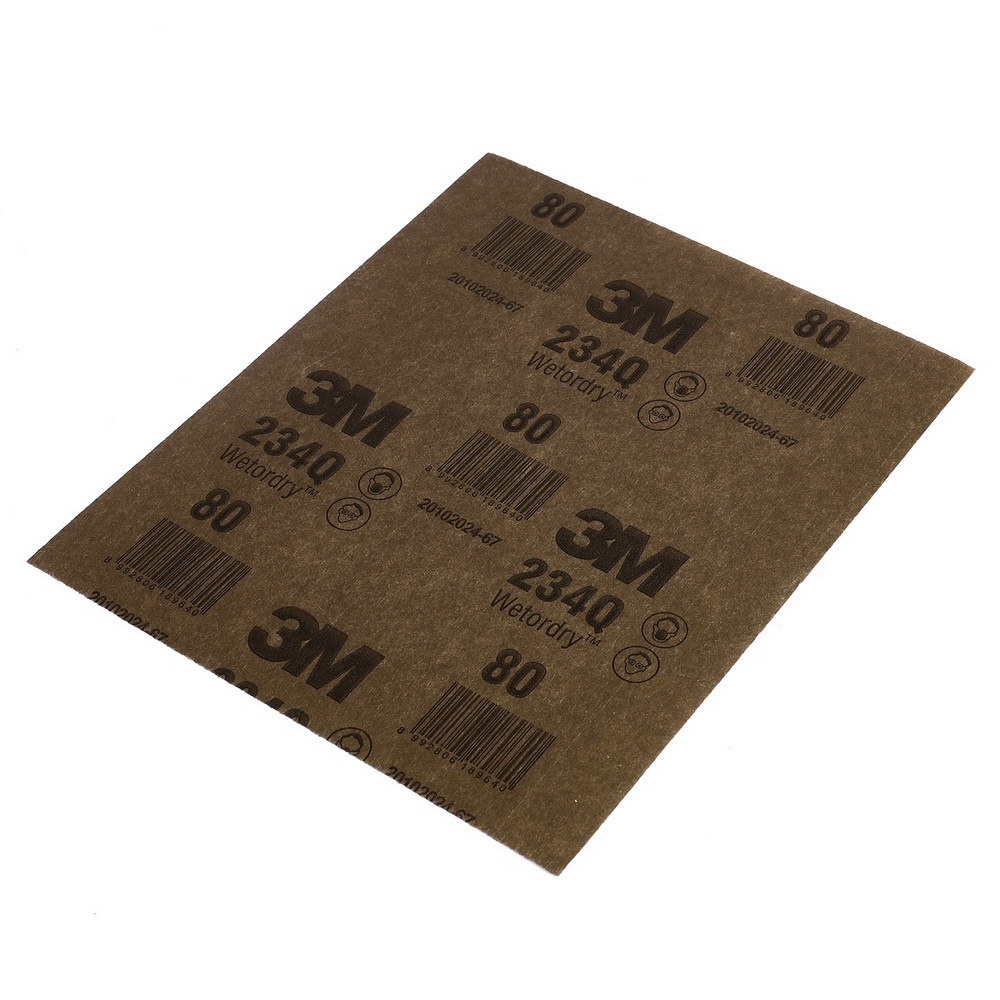 3M UU011952189 กระดาษทรายน้ำ 9X11 นิ้ว เบอร์ 80 รุ่น 234Q ให้ความคมสูง ขัดแห้งหรือน้ำ 50 ชิ้น-แพ็ค_1