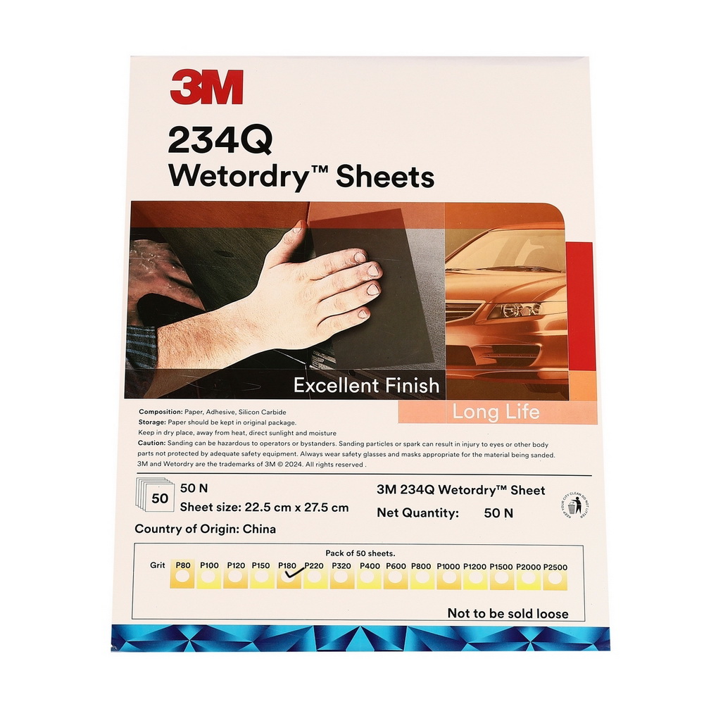 3M UU011967328 กระดาษทรายน้ำ 9X11 นิ้ว เบอร์ 180 รุ่น 234Q_4