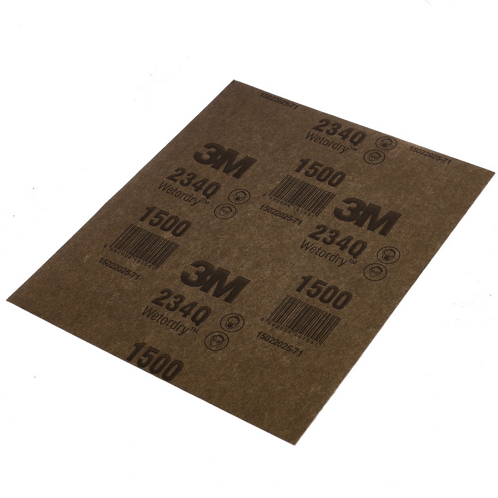 3M UU011967401 กระดาษทรายน้ำ 9X11 นิ้ว เบอร์ 1500 รุ่น 234Q ให้ความคมสูง ขัดแห้งหรือน้ำ 50 ชิ้น-แพ็ค_1