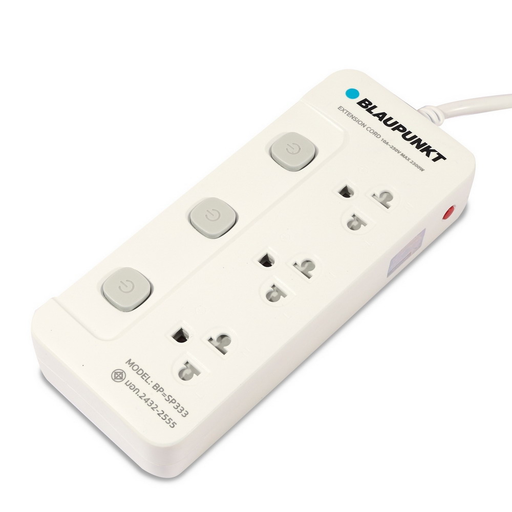 BLAUPUNKT BP-SP333 รางปลั๊กไฟ 3 สวิตซ์ 3 ช่อง 3 เมตร 2300W_5