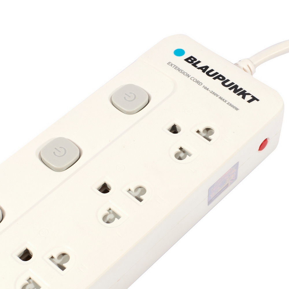 BLAUPUNKT BP-SP344 รางปลั๊กไฟ 4 สวิตซ์ 4 ช่อง 3 เมตร 2300W มาตรฐานเยอรมัน_1
