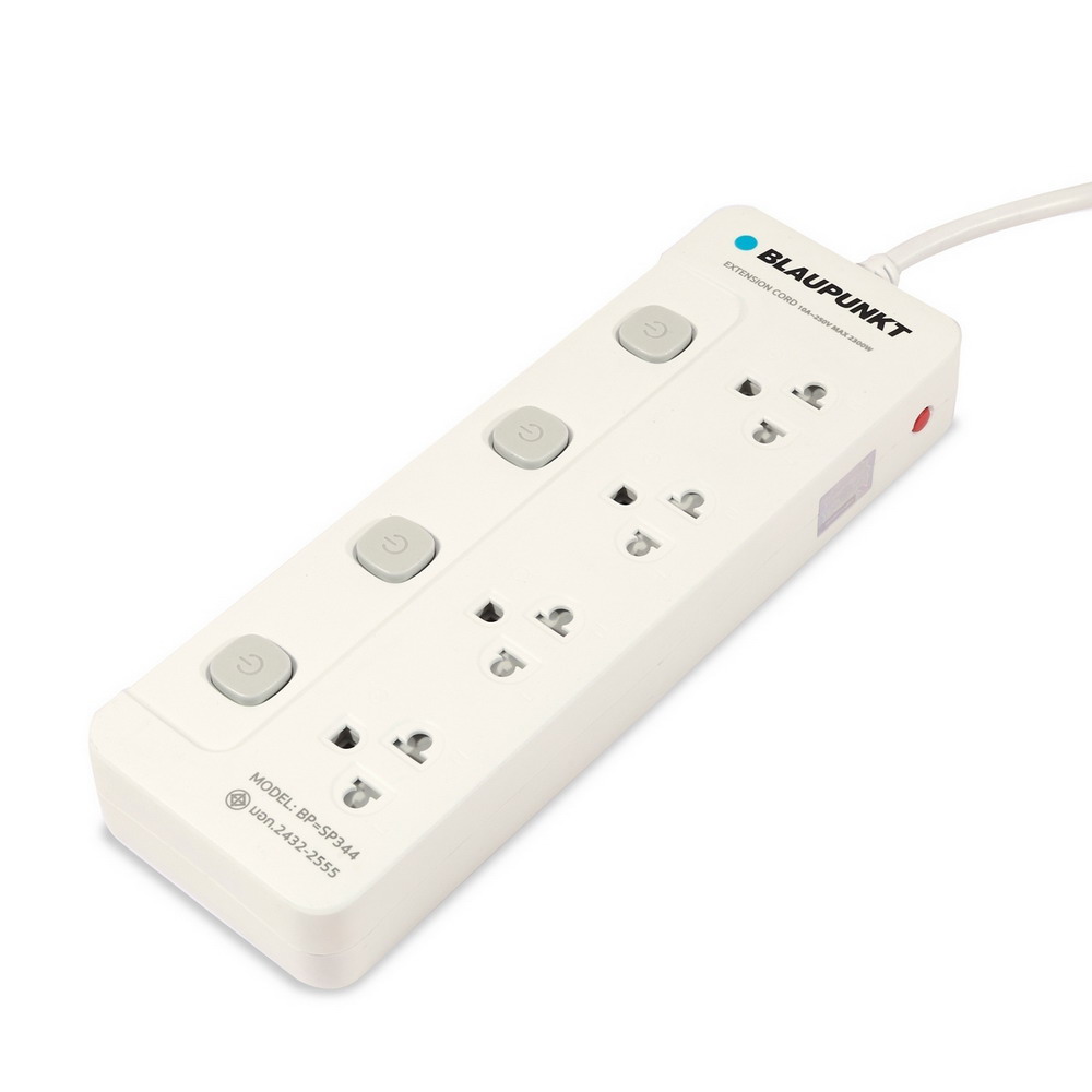 BLAUPUNKT BP-SP344 รางปลั๊กไฟ 4 สวิตซ์ 4 ช่อง 3 เมตร 2300W มาตรฐานเยอรมัน_5