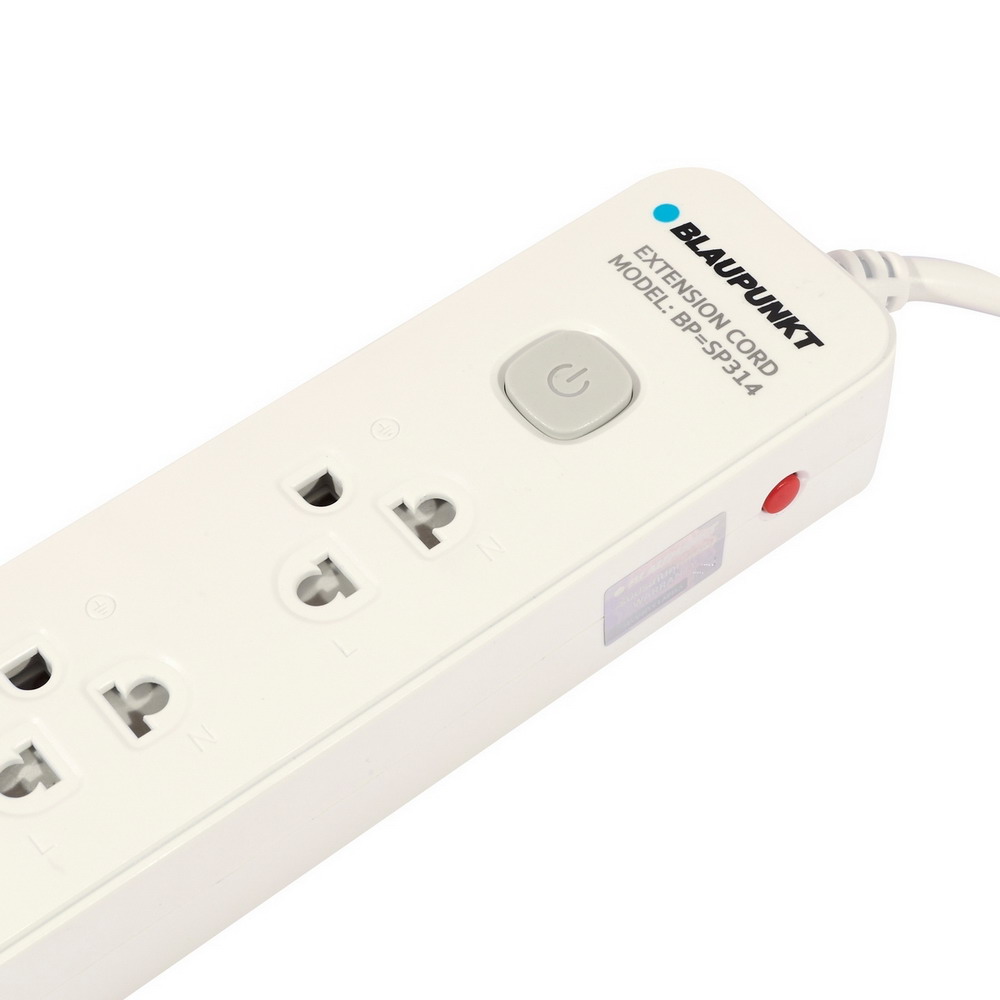 BLAUPUNKT BP-SP514 รางปลั๊กไฟ 1 สวิตซ์ 4 ช่อง 5 เมตร 2300W_1