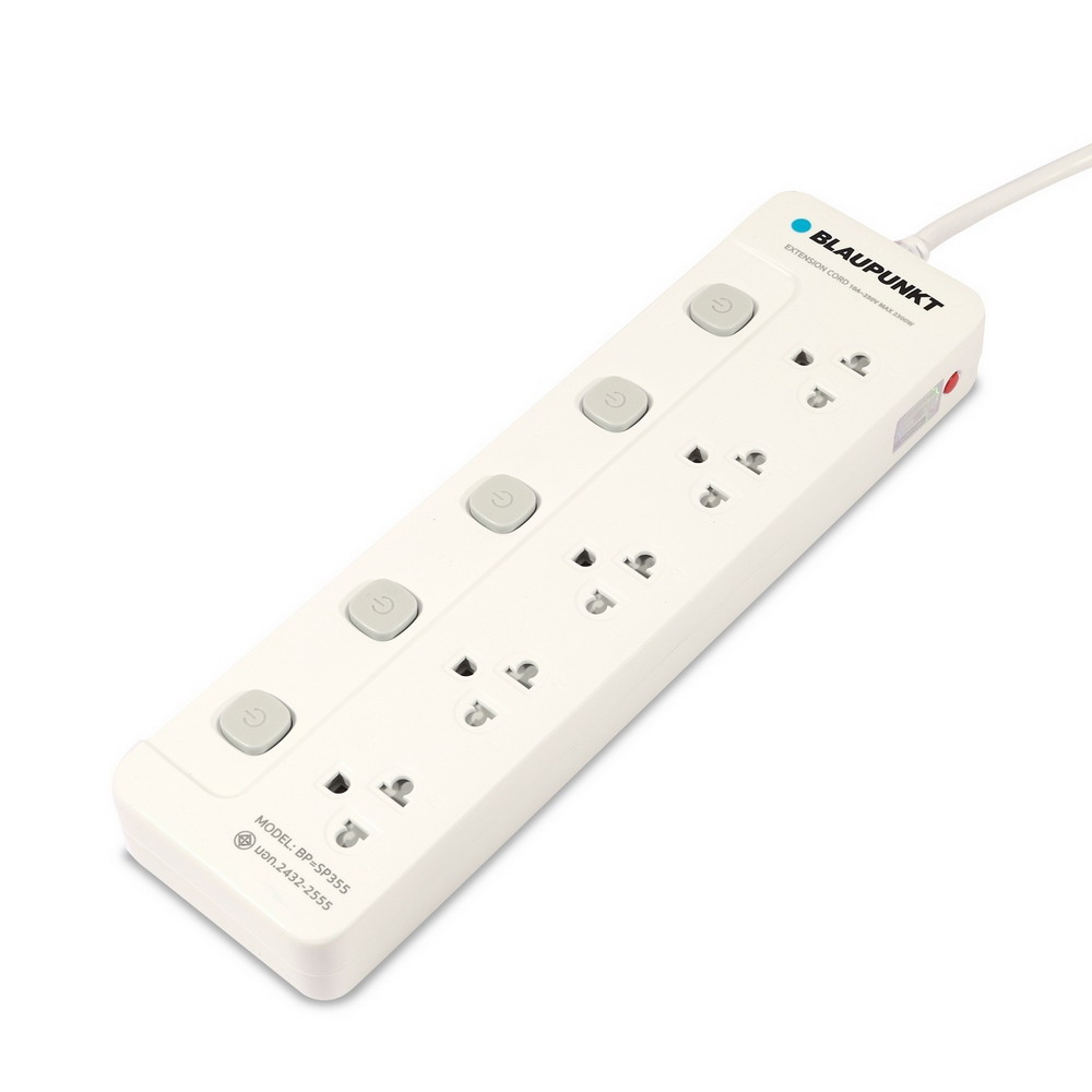 BLAUPUNKT BP-SP555 รางปลั๊กไฟ 5 สวิตซ์ 5 ช่อง 5 เมตร 2300W _5