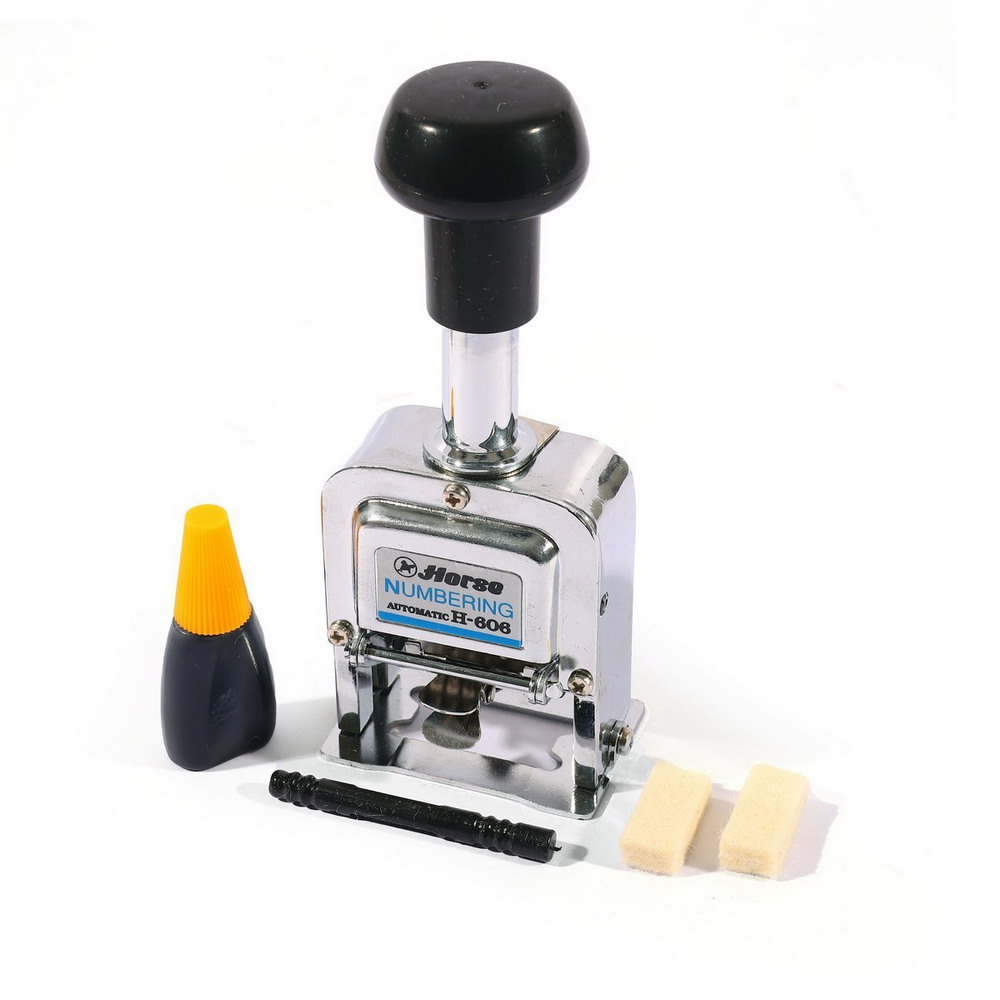 HORSE ตราม้า H-606 เครื่องตีเบอร์ 6 หลัก เหมาะสำหรับพิมพ์ตัวเลขบนเอกสารทุกชนิด_4