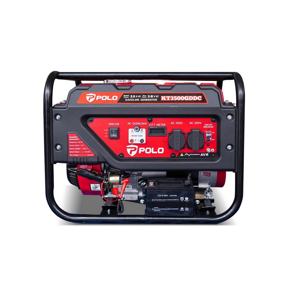 POLO KT3500GDDC เครื่องปั่นไฟ เบนซิน 2-8 KW กระบอกสูบ 212CC สตาร์ทไฟฟ้า_1