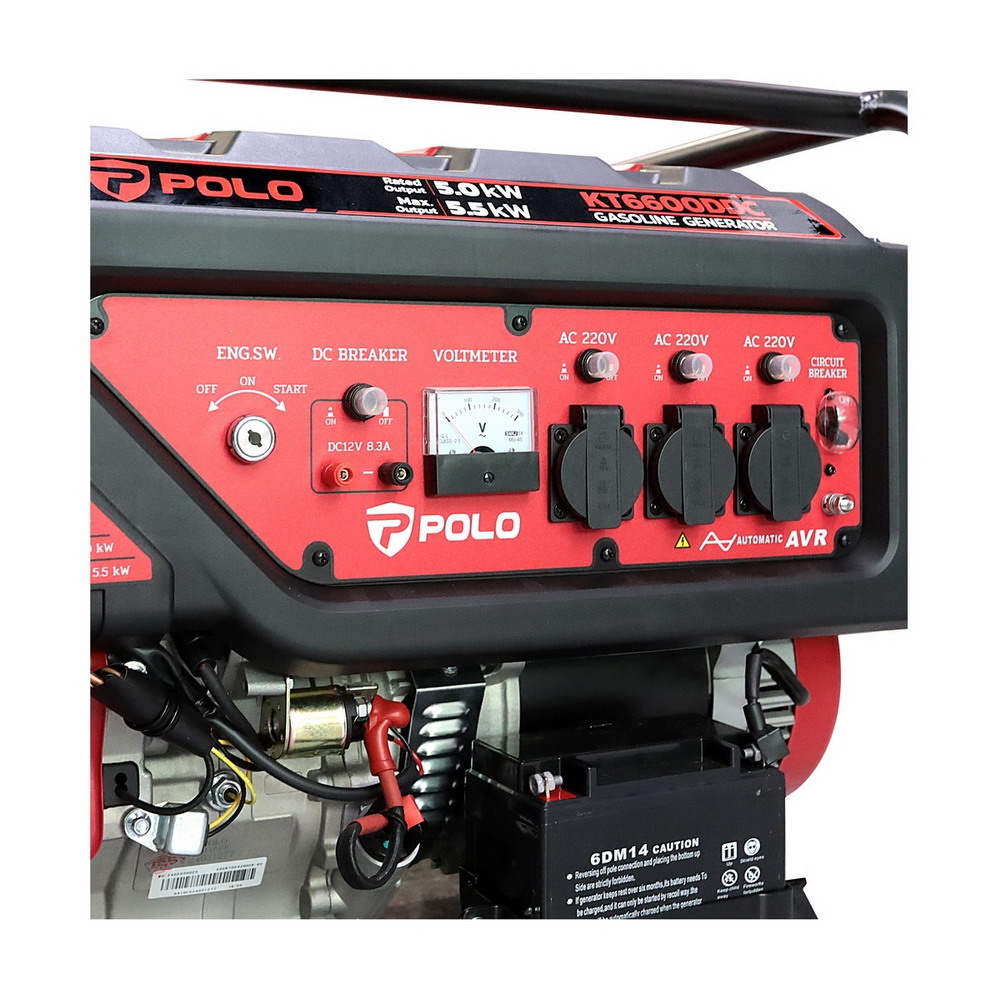 POLO KT6600DDC เครื่องปั่นไฟ เบนซิน 5KW สตาร์ทไฟฟ้า_04