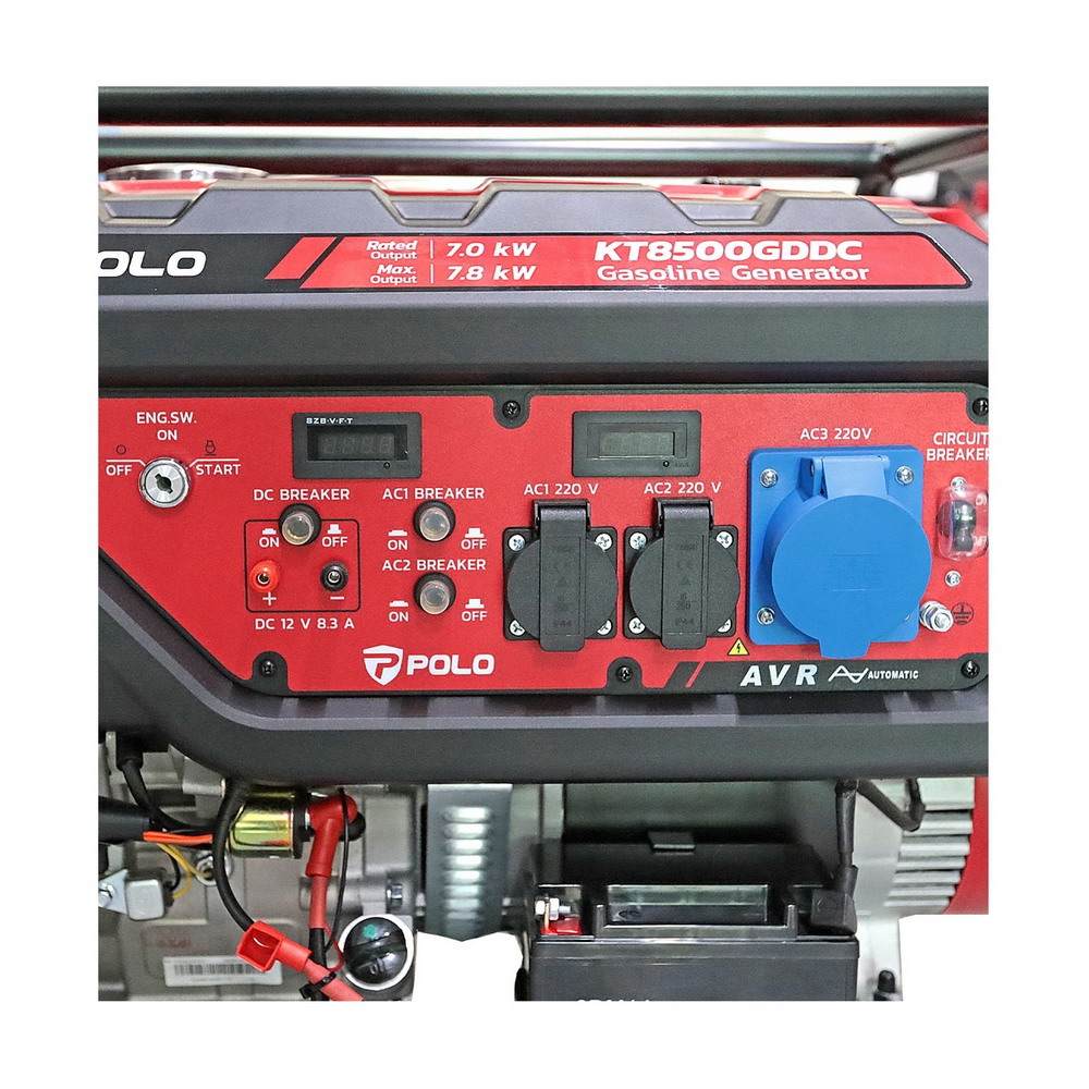 POLO KT8500GDDC เครื่องปั่นไฟ เบนซิน 7-8KW กระบอกสูบ 490CC สูบเดี่ยว 4 จังหวะ สตาร์ท 2 ระบบ_4