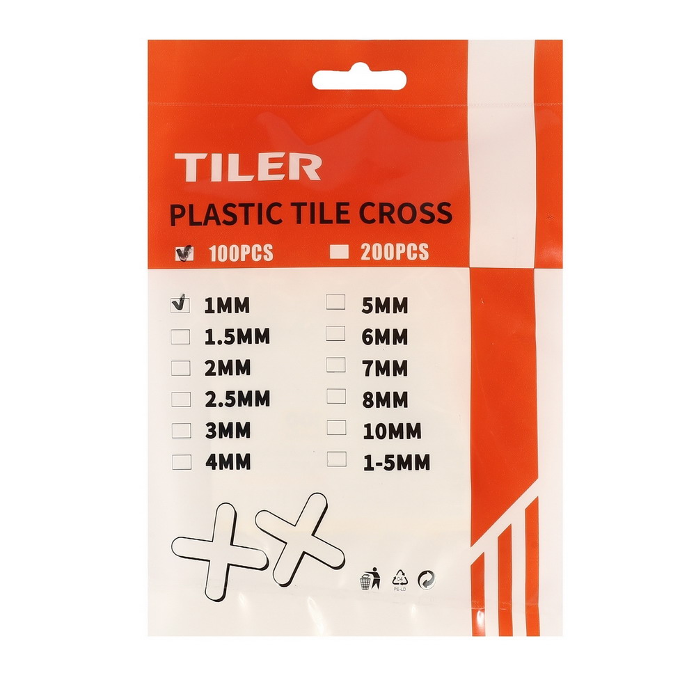 VALU 8119-3-100 กากบาทเว้นร่องกระเบื้องขนาด 1 มม (10 แพ็ค)_1