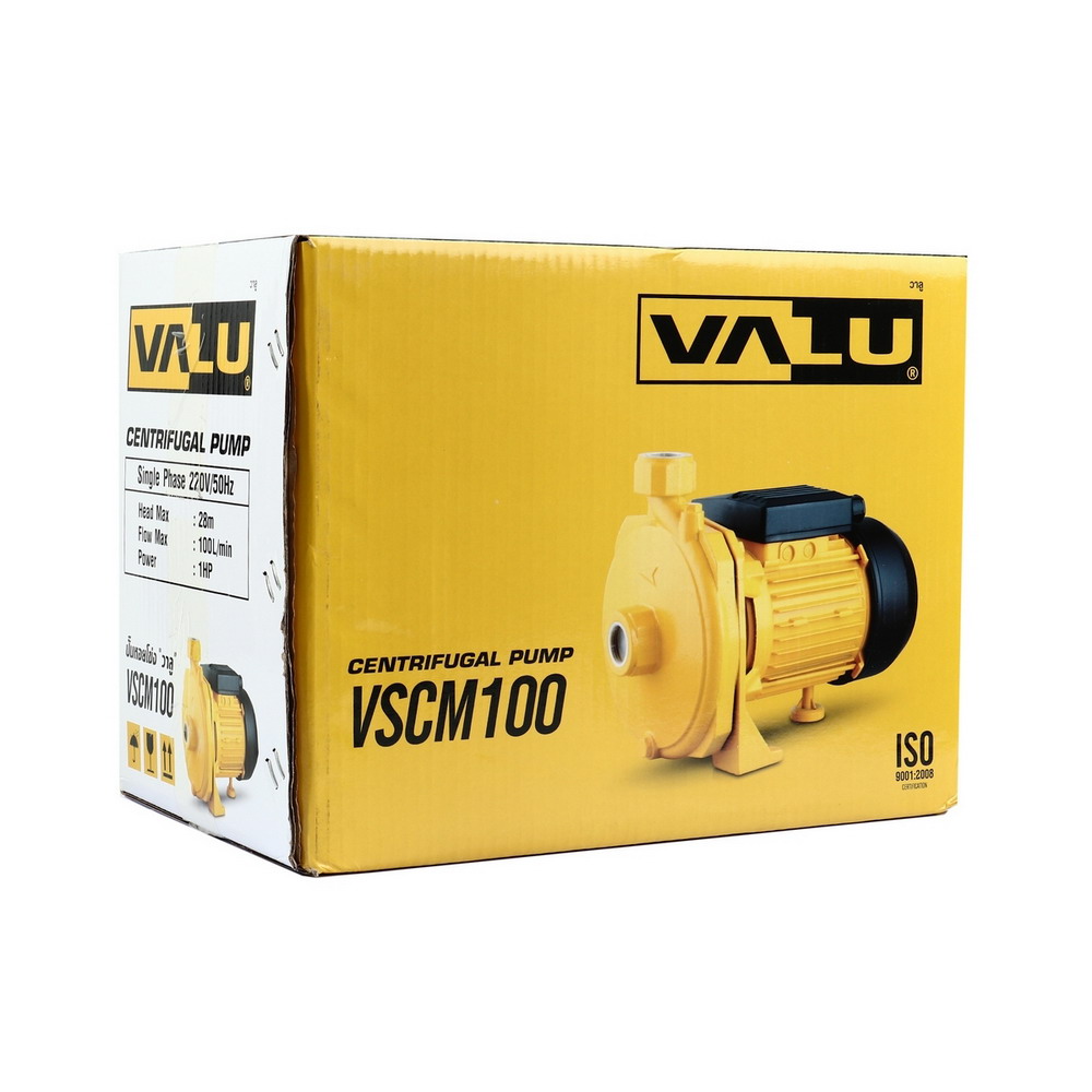 VALU VSCM100 ปั๊มหอยโข่ง 1HP ท่อส่ง 1 นิ้ว อัตราการไหล 100 ลิตร-นาที ส่งสูง 28 เมตร_5