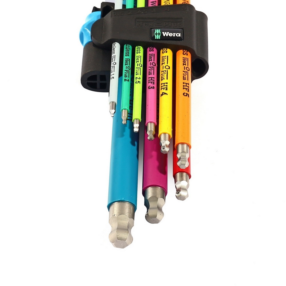 WERA 05022699001 ชุดประแจหกเหลี่ยม 3950-9 Hex-Plus Multicolour HF Stainless 1 ชุด 9 ชิ้น_3