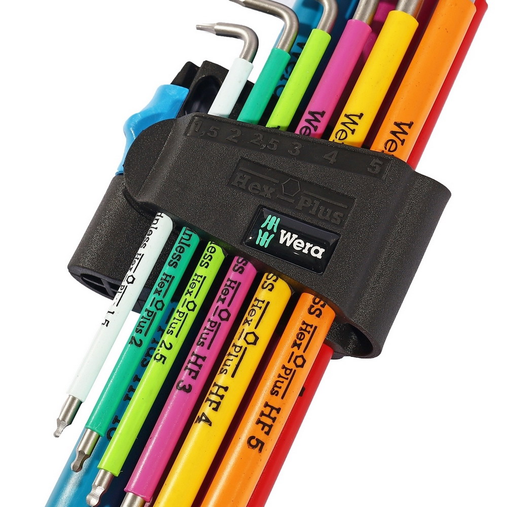 WERA 05022699001 ชุดประแจหกเหลี่ยม 3950-9 Hex-Plus Multicolour HF Stainless 1 ชุด 9 ชิ้น_4