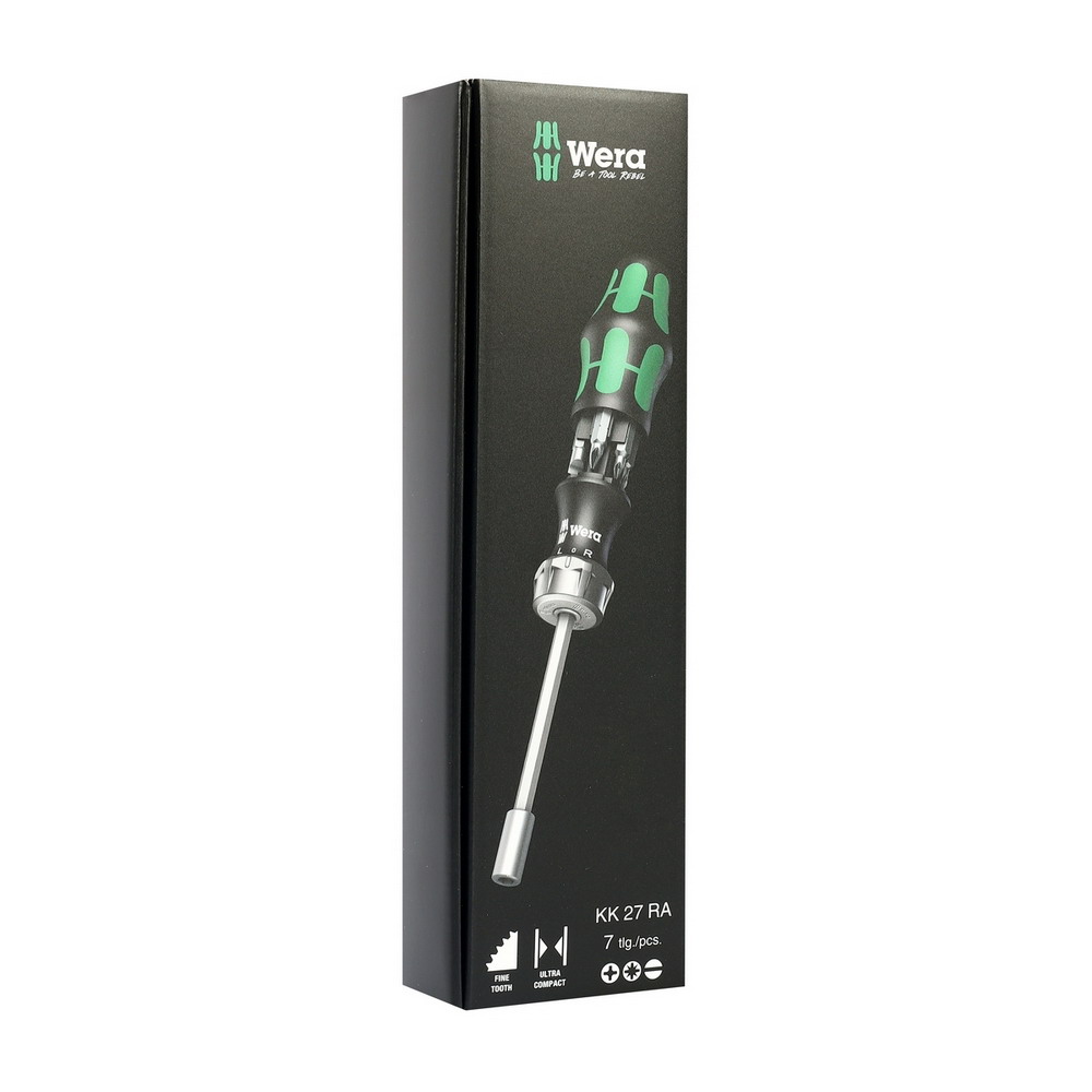 WERA 05073660001 ไขควงก๊อกแก๊ก Kraftform Kompakt 27 RA 1 ชุด 6 ชิ้น_10
