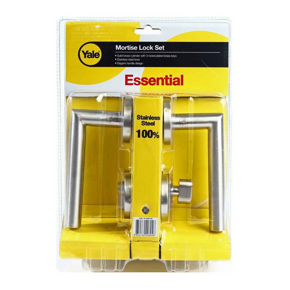 YALE E-SN001SS กุญแจมือจับฝังในบานสเตนเลสแท้ ก้านตรง Essential Series_1