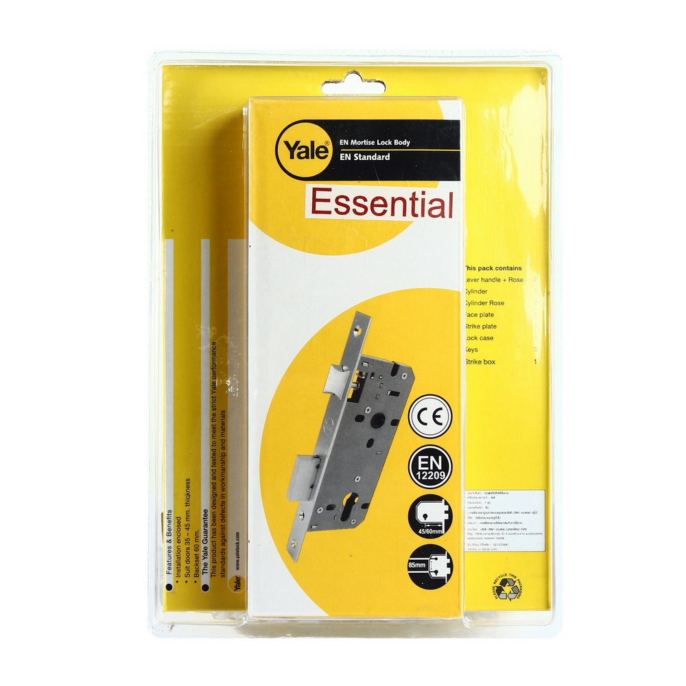 YALE E-SN001SS กุญแจมือจับฝังในบานสเตนเลสแท้ ก้านตรง Essential Series_3