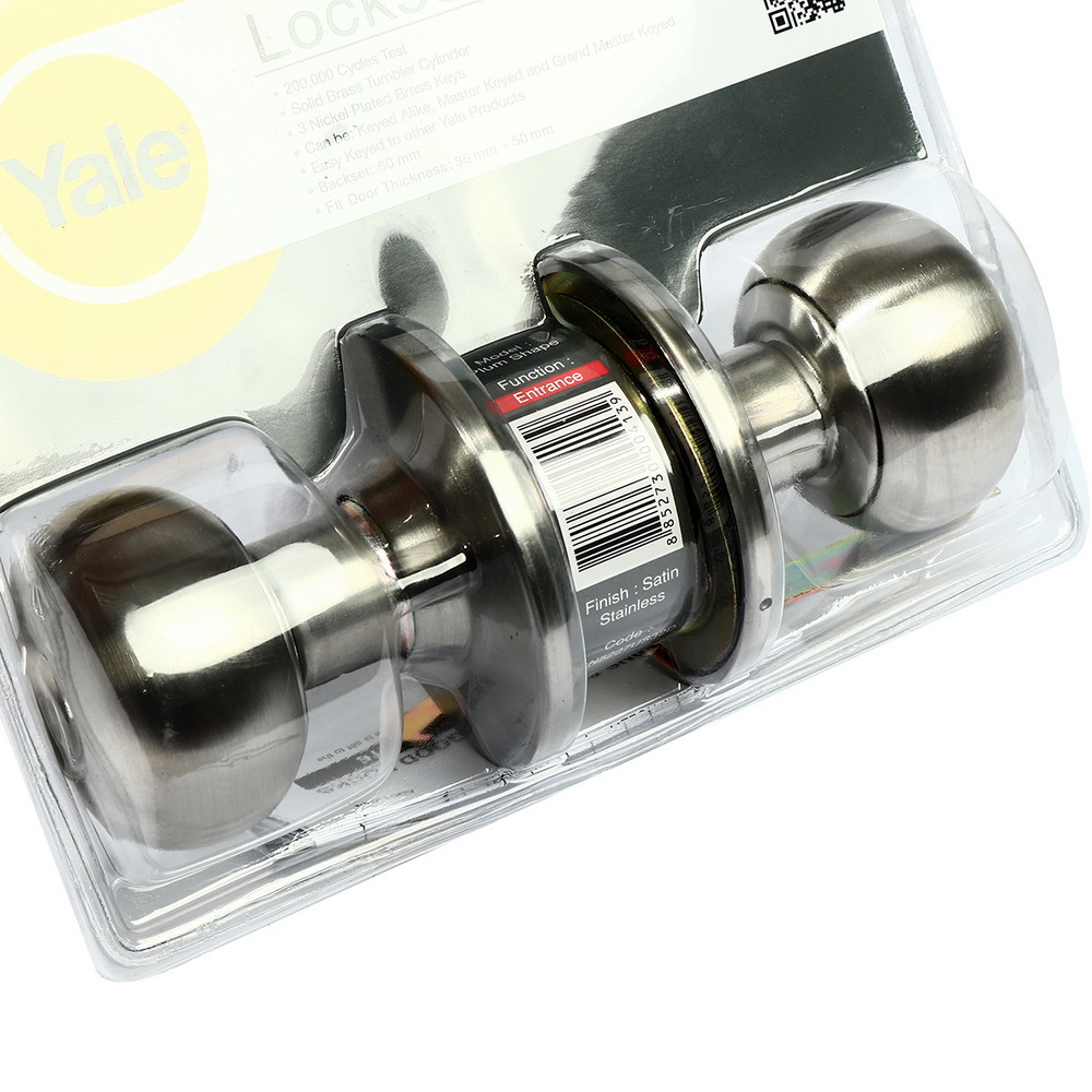 YALE VCN5227 ลูกบิดห้องทั่วไปหัวลูกจัน 75MM สีสแตนเลส_1