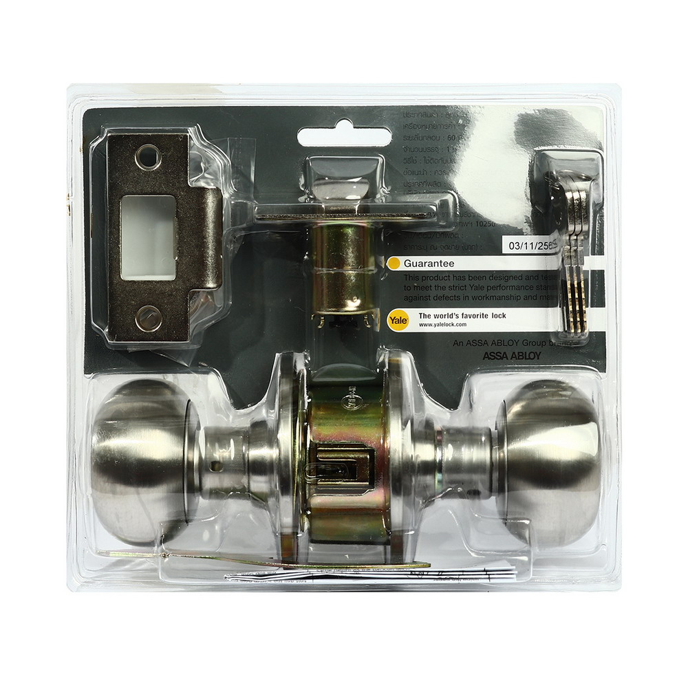 YALE VCN5227 ลูกบิดห้องทั่วไปหัวลูกจัน 75MM สีสแตนเลส_2