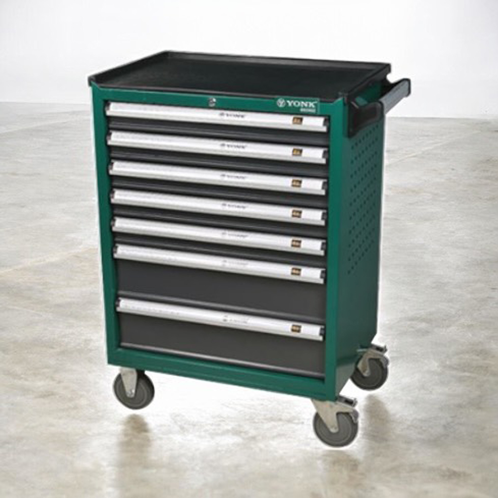 YONK 092002 ตู้เปล่าใส่เครื่องมือช่าง 7 ลิ้นชัก มีล้อพร้อมเบรค 2 ทิศทาง