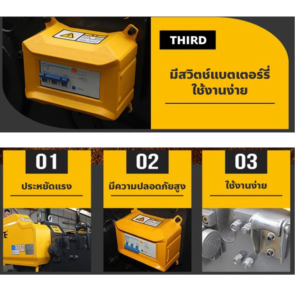 GUTE GQ40A-1P เครื่องตัดเหล็ก 36 มม มอเตอร์มิตซูบิชิ 5HP_04