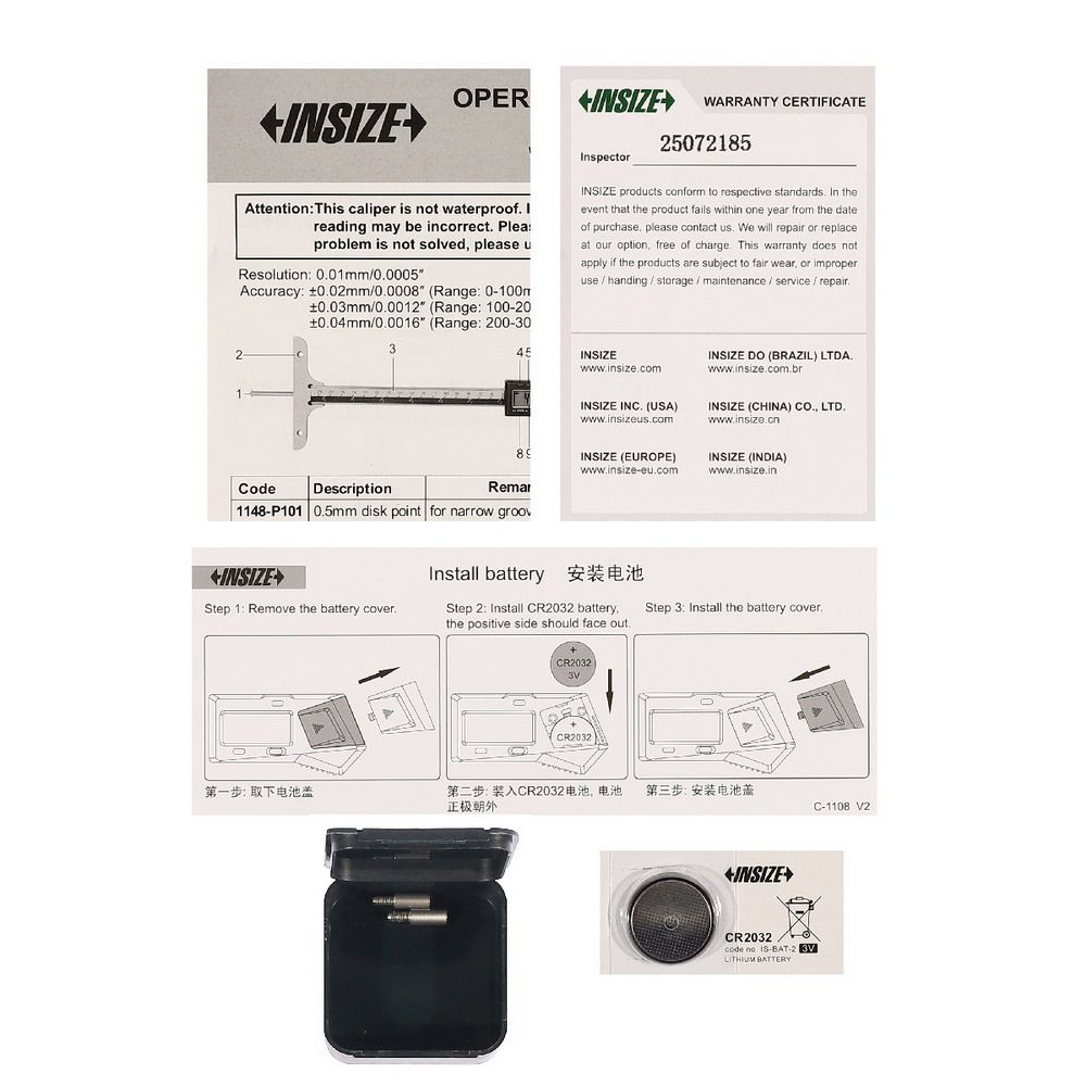 INSIZE 1148-100 เกจวัดความลึกดิจิตอล ช่วงการวัด 0-100มม_4