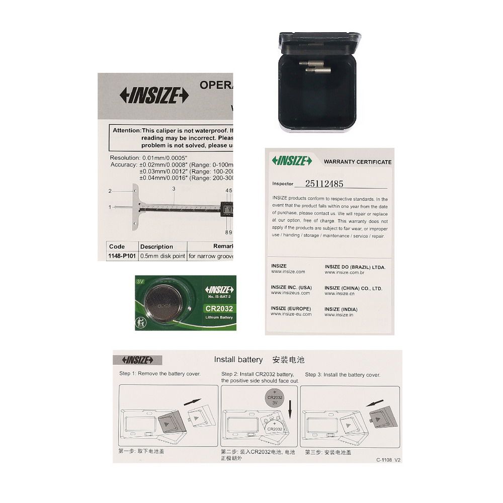 INSIZE 1148-100S เกจวัดความลึกดิจิตอล ช่วงการวัด 0-100มม-0-4 นิ้ว_4