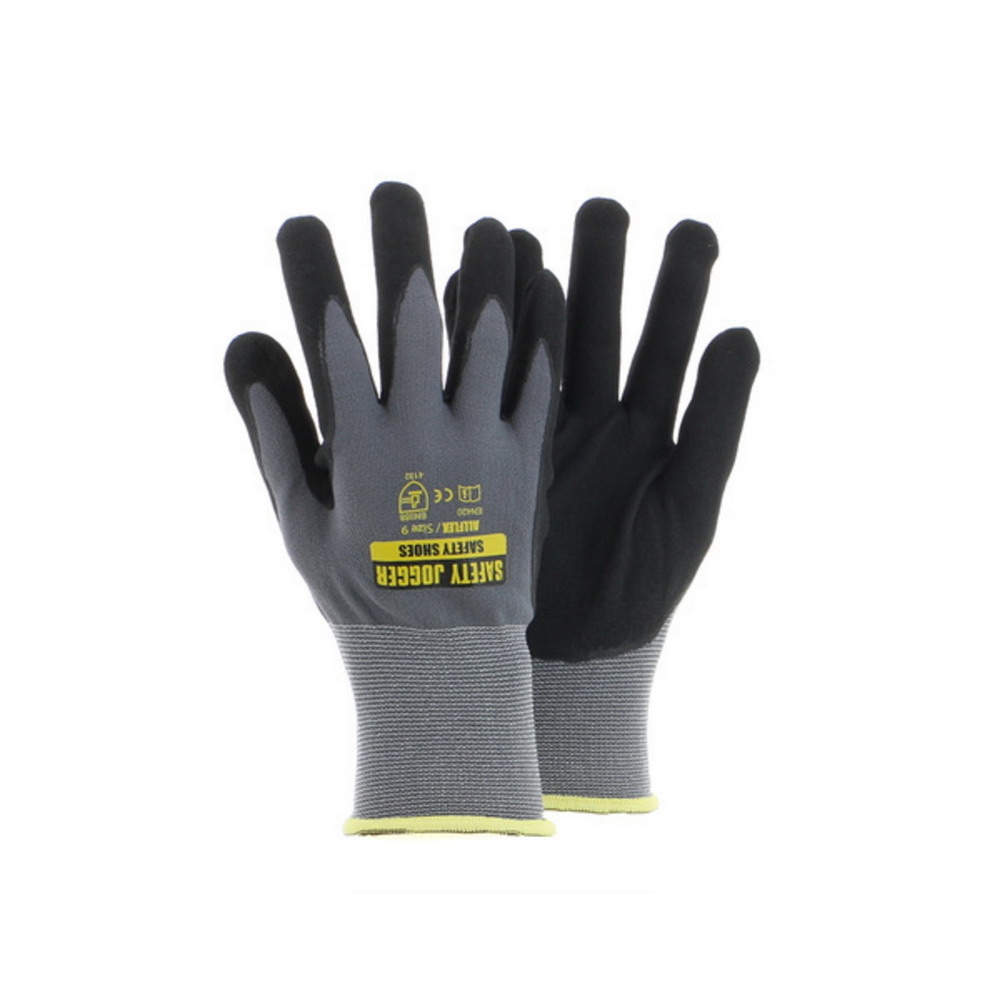 JOGGER ALLFLEX ถุงมือเซฟตี้ ขนาด 10 ซม สีเทา ระบายอากาศดี_4