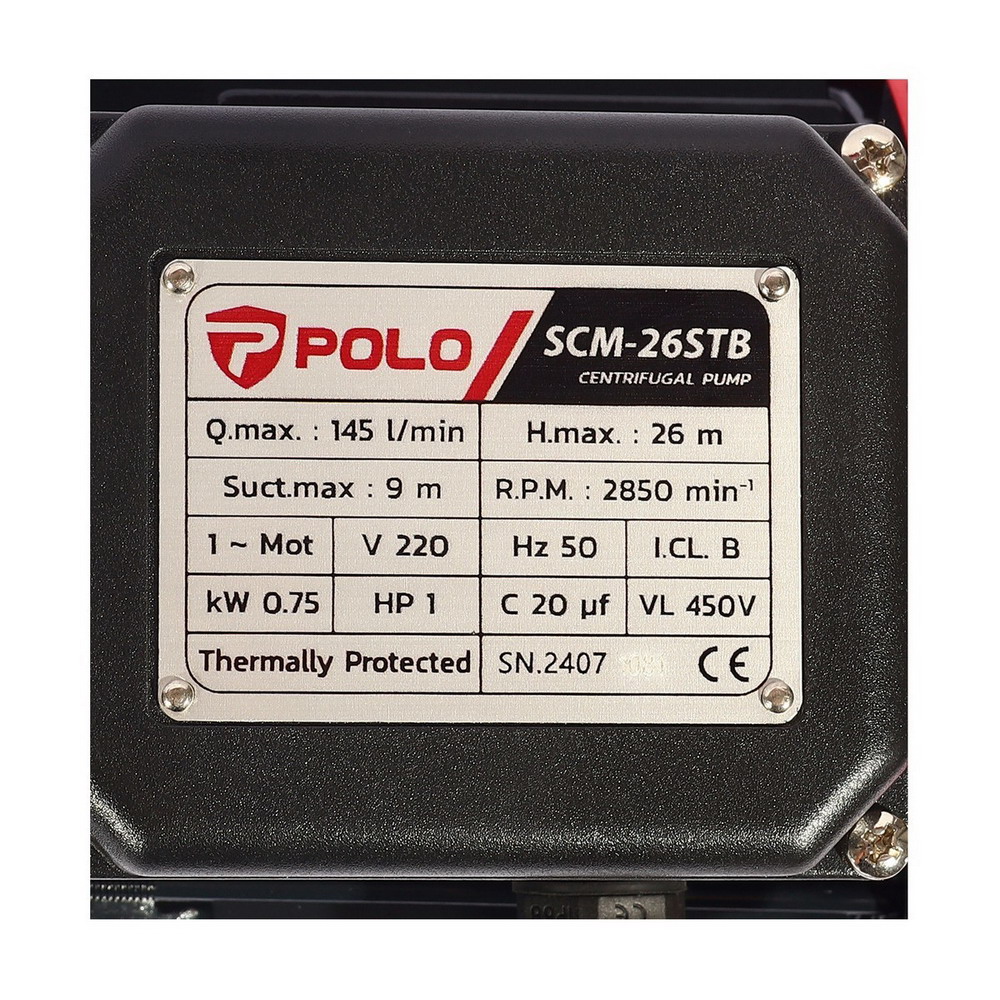 POLO SCM-26STB ปั๊มหอยโข่งล่อน้ำ 1HP 220V_4