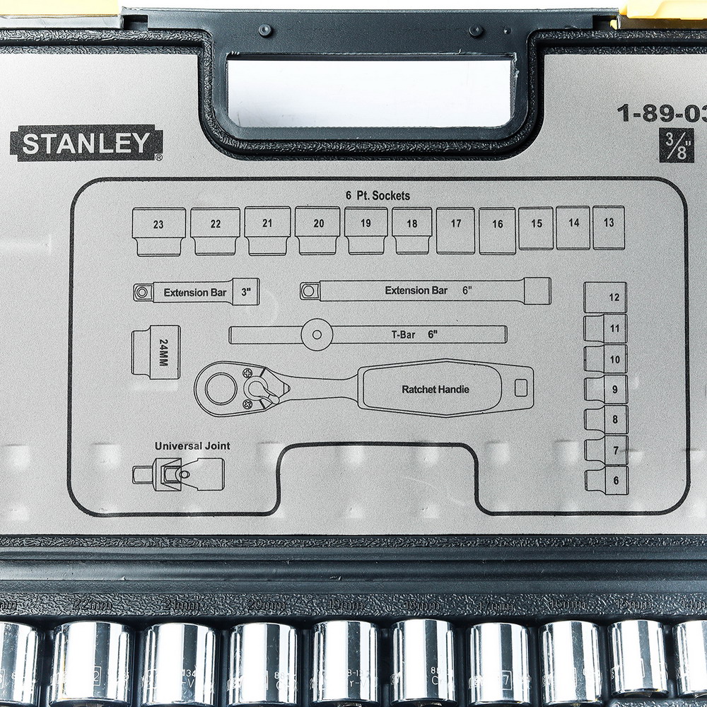 STANLEY 89-035 ชุดลูกบ็อกซ์ 6เหลี่ยม 3-8- ชุด 24ชิ้น_3
