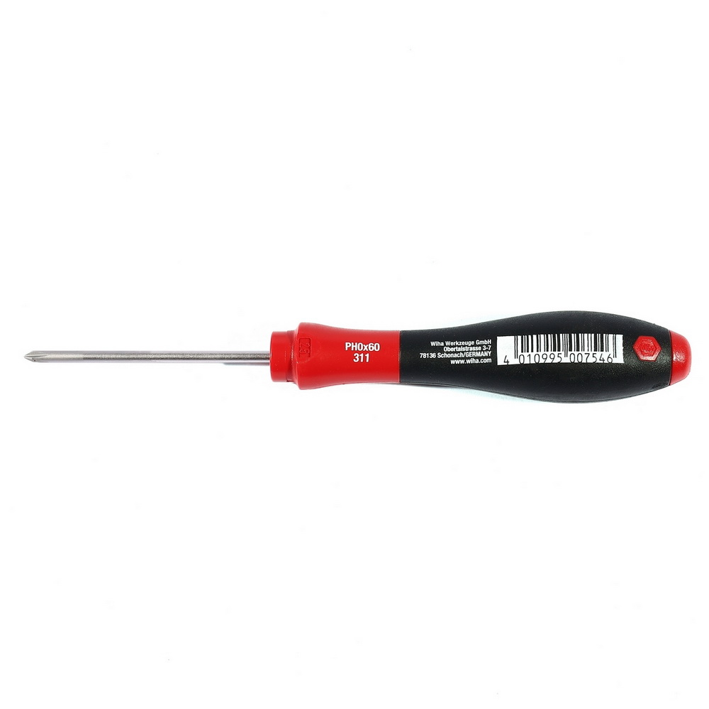 WIHA 00754 ไขควง SoftFinish หัวแฉก ขนาด PH0 x 60 มม รุ่น 311_5