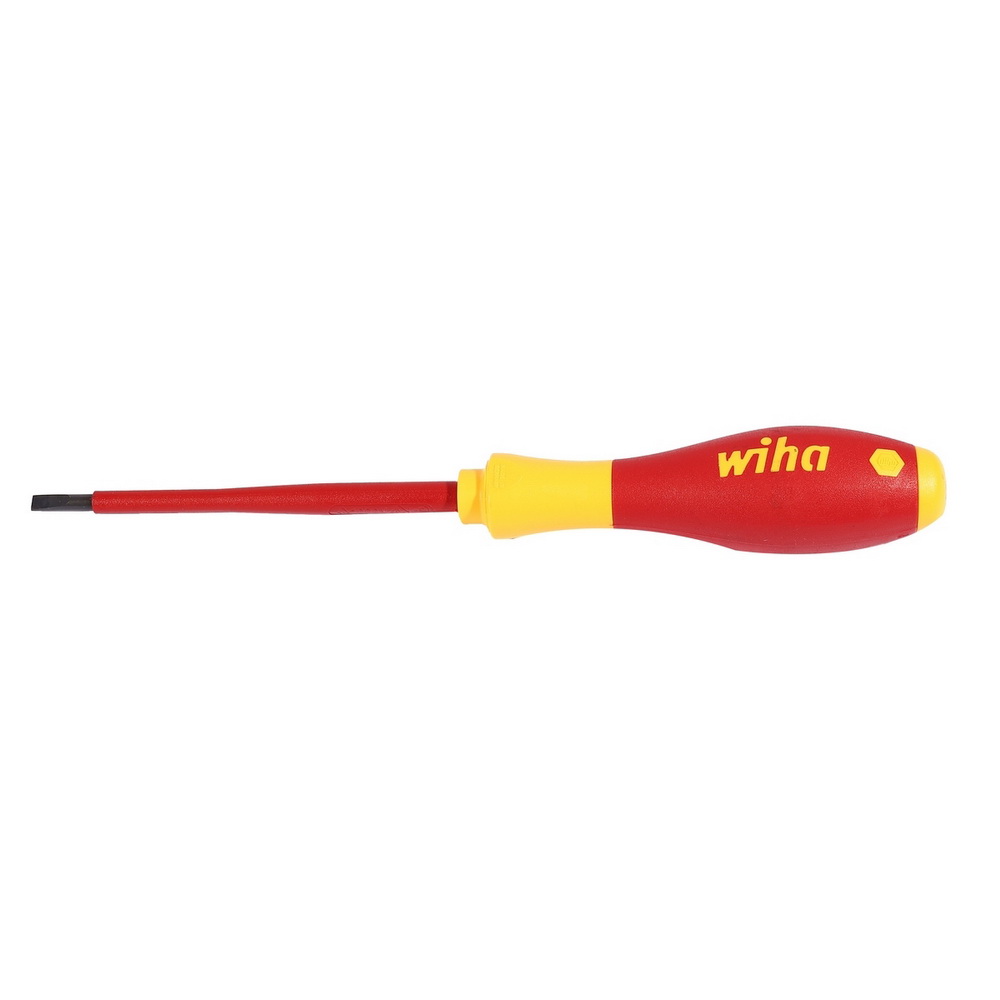 WIHA 00823 ไขควงกันไฟ SoftFinish หัวแบน 4 x 100 มม รุ่น 320N_1