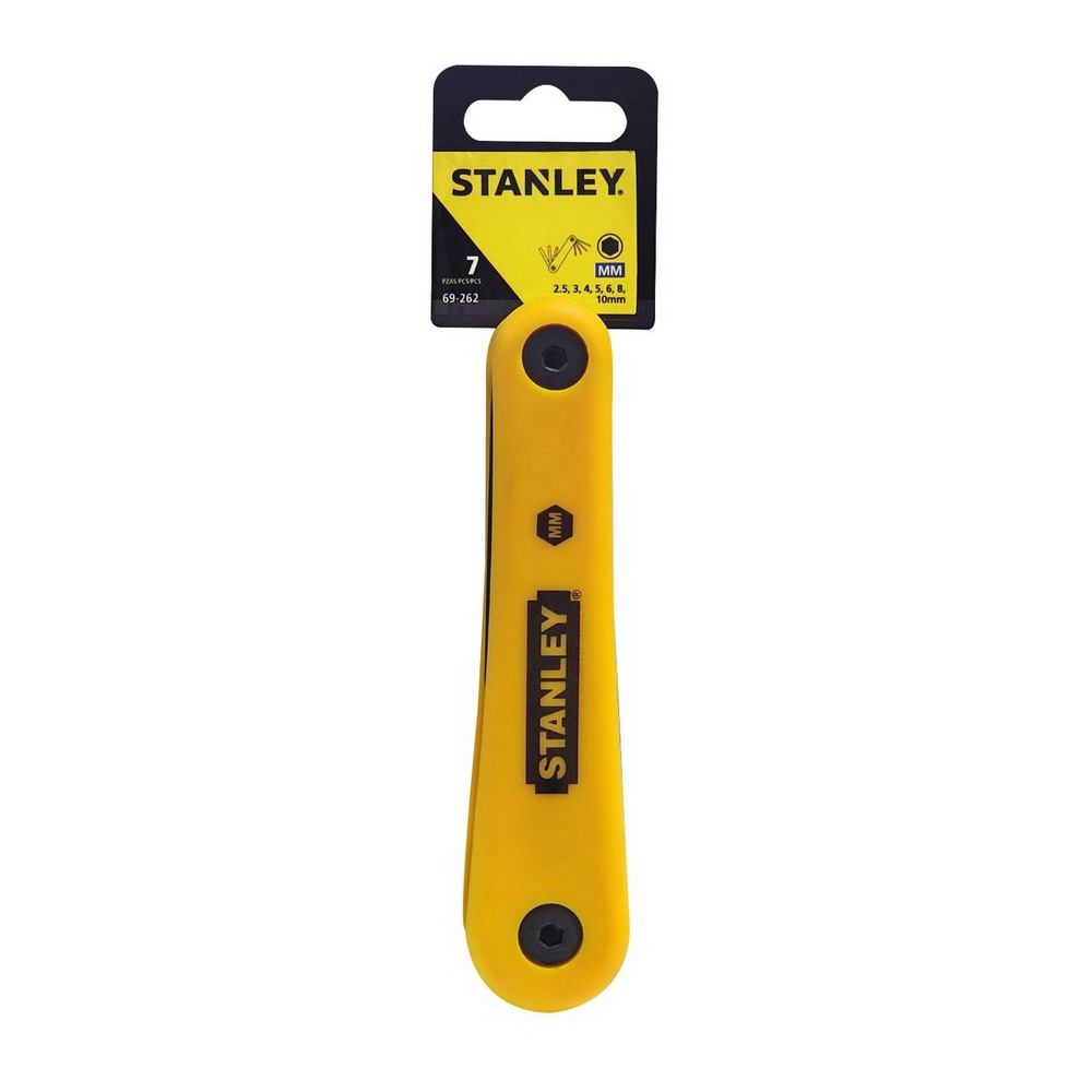 STANLEY 69-262 ชุดประแจแอลหัว 6 เหลี่ยม แบบพับได้ 1 ชุด 7 ชิ้น 2-5-10 มม_2