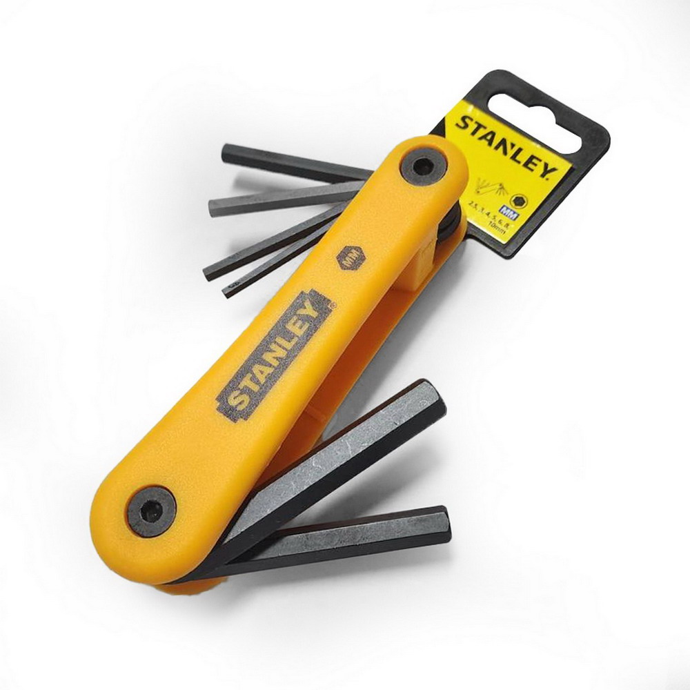 STANLEY 69-262 ชุดประแจแอลหัว 6 เหลี่ยม แบบพับได้ 1 ชุด 7 ชิ้น 2-5-10 มม_3