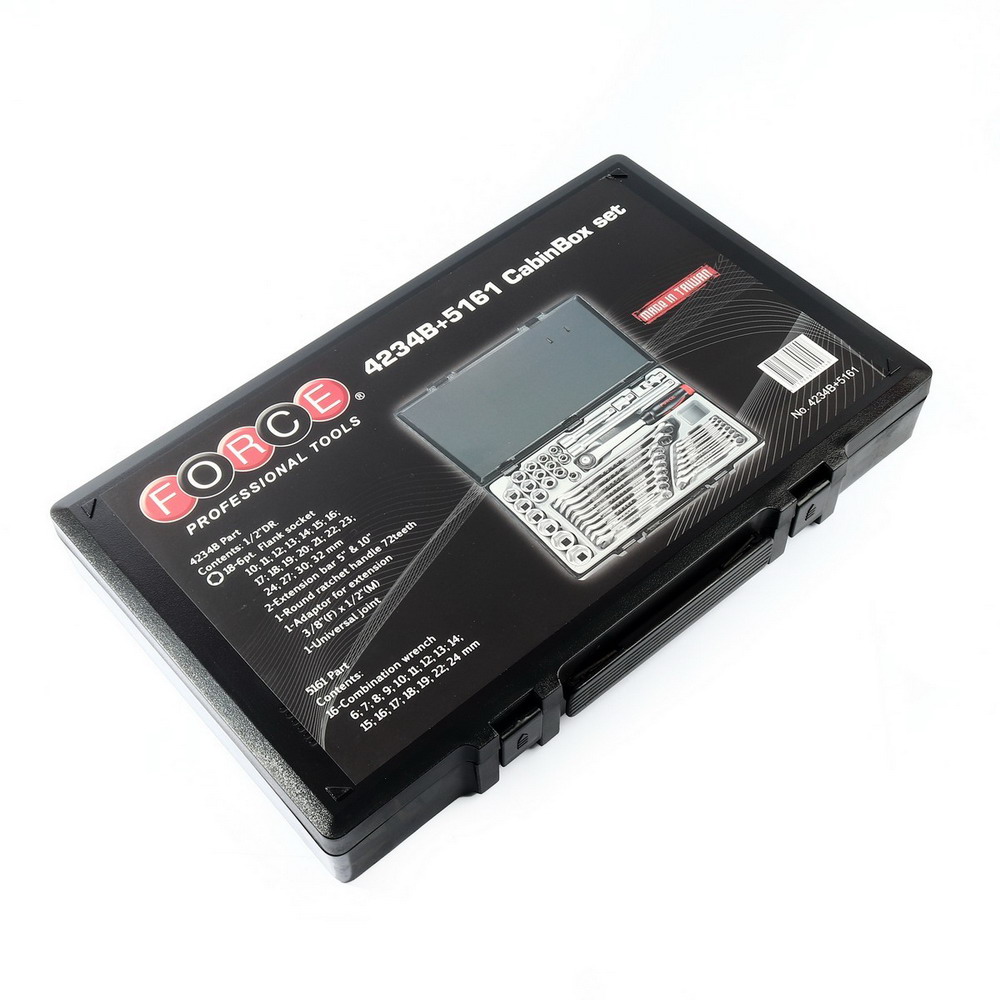 FORCE 4234B+5161 ชุดลูกบ๊อก 6PT 1-2- 23ชิ้น+ประแจแหวน 16ชิ้น_3
